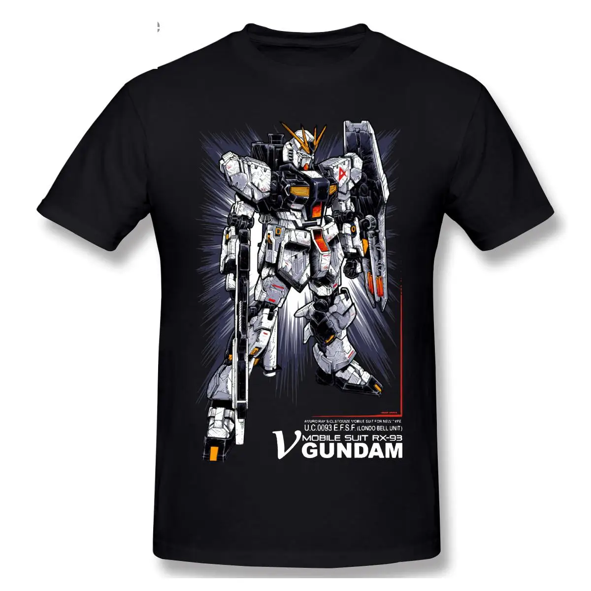 

Футболка Nu Gundam мужская с круглым вырезом, стильная тенниска из хлопка, одежда с коротким рукавом на заказ