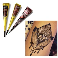 1pcs indian henna tattoo paste cone body paint temporary waterproof tattoo kit body art sticker mehandi body paint tools