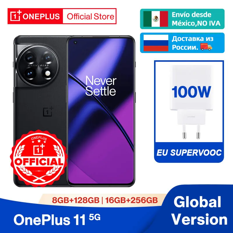 OnePlus 11 5G Global Version 8GB 128GB Smartphone Snapdragon 8 Gen 2 2K 120Hz AMOLED Display 100W Charge 5000mAh NFC Cellphone
