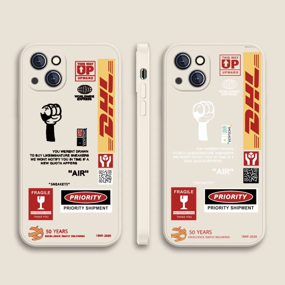 INS Hot Off AIR Sports Phone Case For Iphone 11 13 14 15 16 Pro Max X Xr Xs Se2020 12mini White Cover