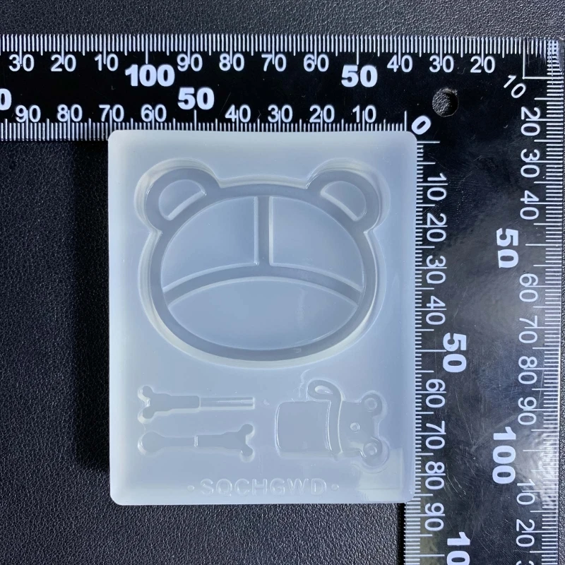 Очаровательные пищевые тарелки в форме медведя Прочная силиконовая форма для