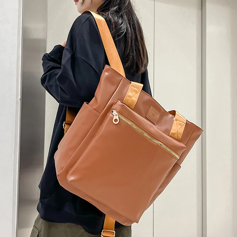 

Женский рюкзак из ПУ кожи, однотонная дамская сумка на плечо в стиле ретро, вместительный Повседневный дорожный школьный ранец