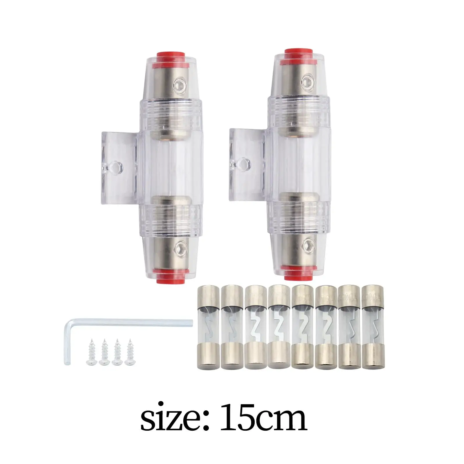 

2 Pieces Mini Agu Fuse Holder Set Vehicle Spare Parts for Car Power Good Performance Convenient Installation Water Resistant