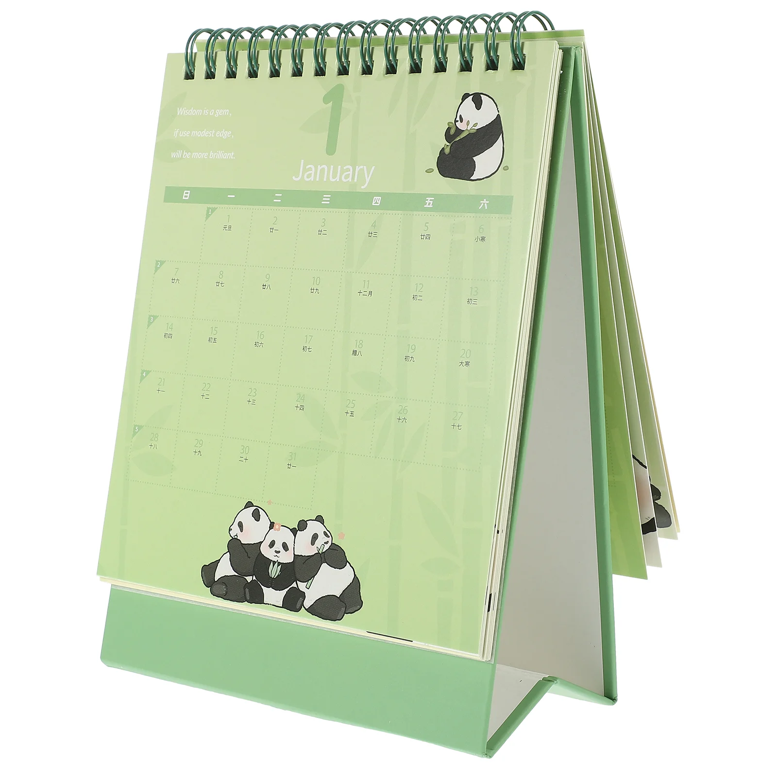 

Noting Desktop Calendar Panda Pattern Standing Calendar Household Standing Calendar