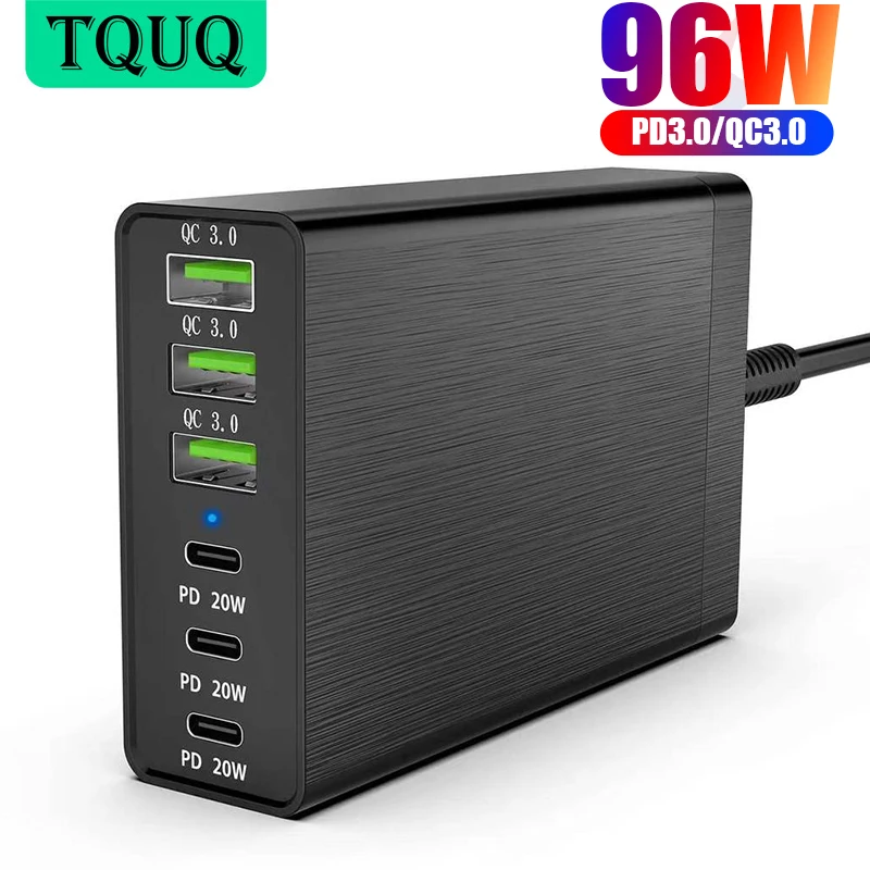 

Зарядное устройство TQUQ с 4 usb-портами, 165 Вт, 65 Вт, QC 100 Вт