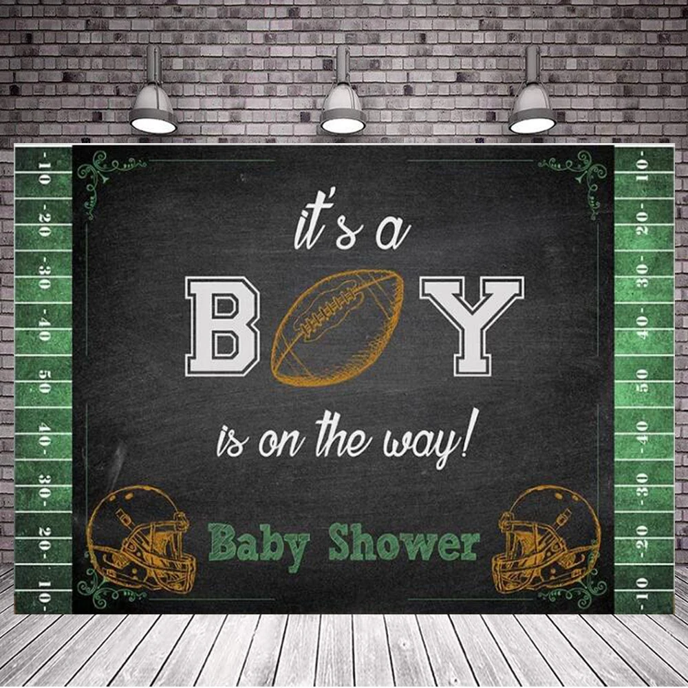 

Фон для фотосъемки детский душ для футбола тема Фотофон для футбольного поля Постер фото стенд