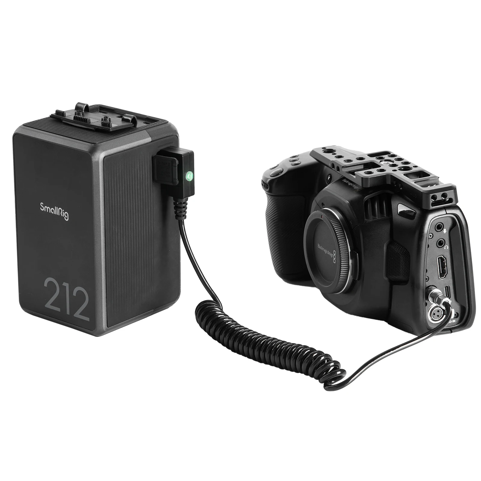 Спиральный кабель питания SmallRig D-TAP к BMPCC 4K6K, подходит для камеры Blackmagic Pocket Cinema 4K6K для аккумулятора с V-Mount 4761 (art.: 3920c8348bd87) - 3920c8348bd87