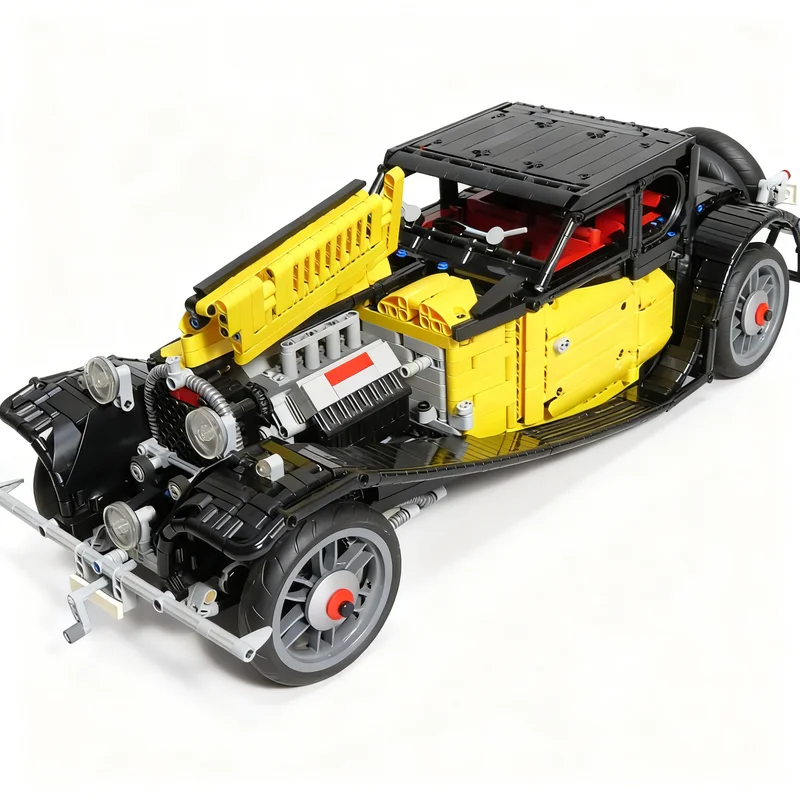 Фото 3627 деталей MOC Bugatti 50T: Техническая модель-конструктор, Рождественский подарок, Игрушка, Креативная идея для самостоятельной сборки, Кирпичики для детей №3