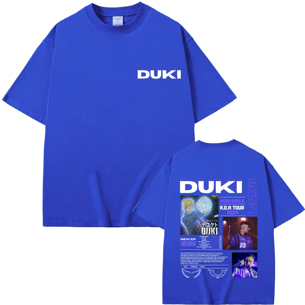 Фото Rapper Duki ADA Tour 2024 Double Sided Print T-shirt Male Hip Hop Oversized T Shirts Men Women Fashion High Quality Short Sleeve №3