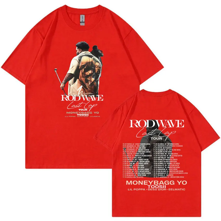 Rod Wave Last Lap Tour 2024 Print T Shirts Men Women Retro High Quality Fashion T-shirt Hip Hop Oversized Cotton Tees Streetwear