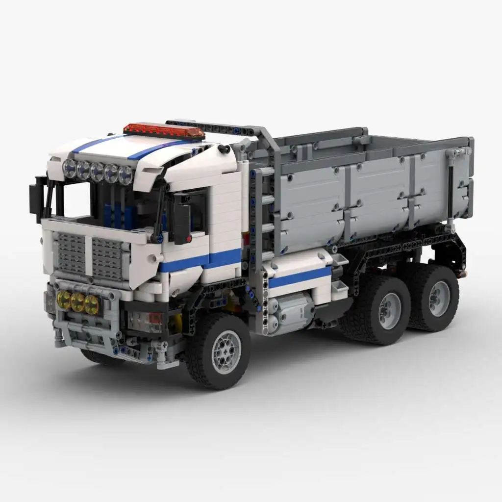 

MOC-2267 6x6 Dump Truck Building Block Model Spliced Electric Toy Puzzle Kids Gift