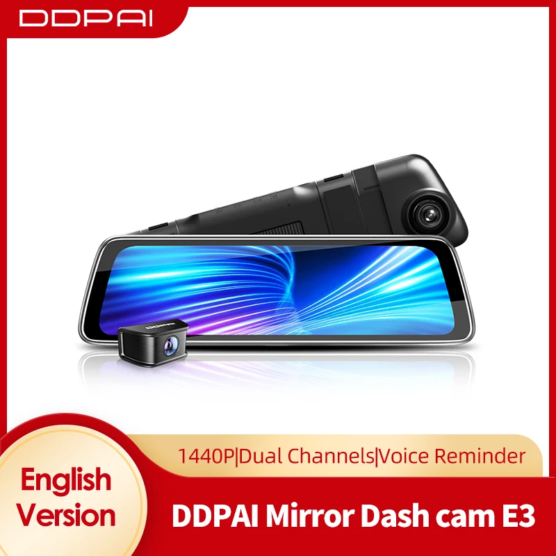 

DDPAI Mola E3 Rearview Mirror Dashcam 2K Ultra HD 1440P Car Dash Camera