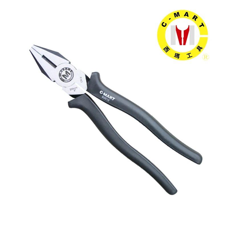 

Chrome Vanadium Steel Pincer Wire Cutter 8 Inch Lineman Plier Flat Nose Pliers Vice Trimming Opening Pliers B0010 Wire Stripper