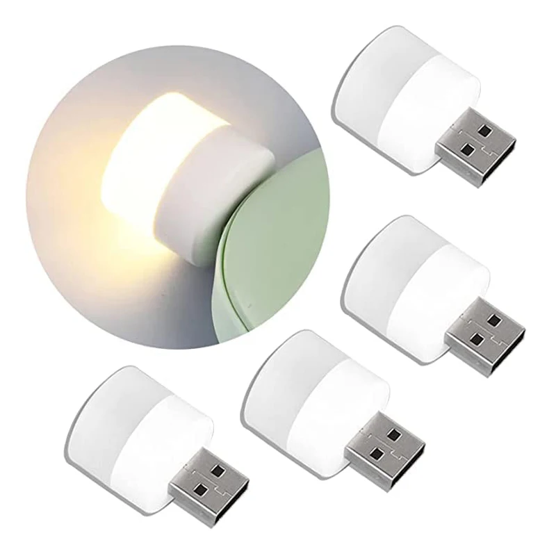 

Mini USB Plug Lamp Computer Mobile Power Charging USB Small Book Lamps Eye Protection Reading Light Small Round Night Light