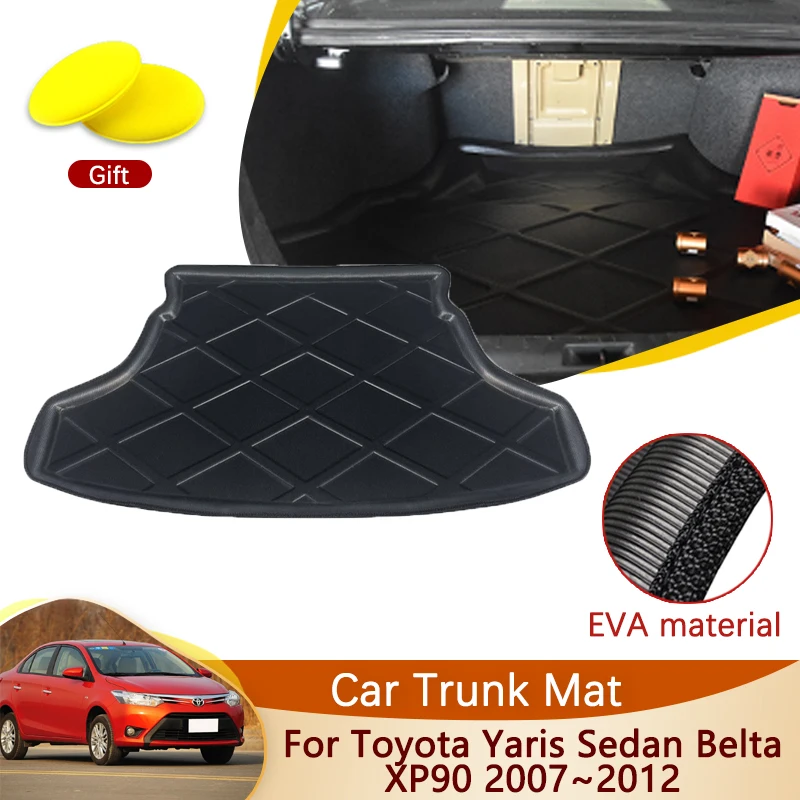 

Car Rear Trunk Mat For Toyota Yaris Sedan Belta XP90 2010 2007~2012 Vios Accessories Floor Tray Liner Cargo Boot Carpet Mud 2011