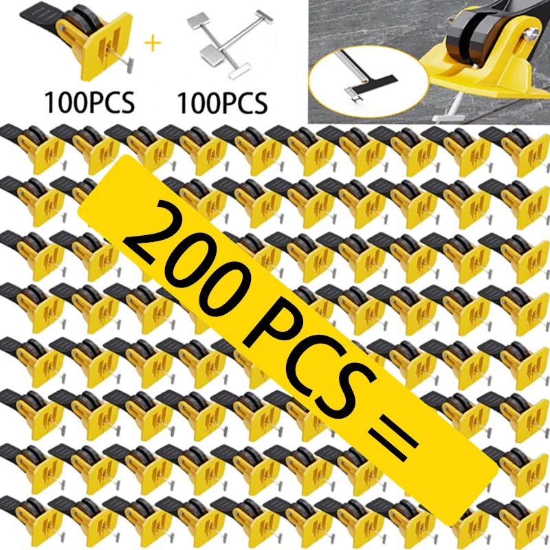 

200 шт. система выравнивания плитки для выравнивания и выравнивания плитки 100 шт. 1,5 мм сменная стальная игла набор деталей для строительного инструмента