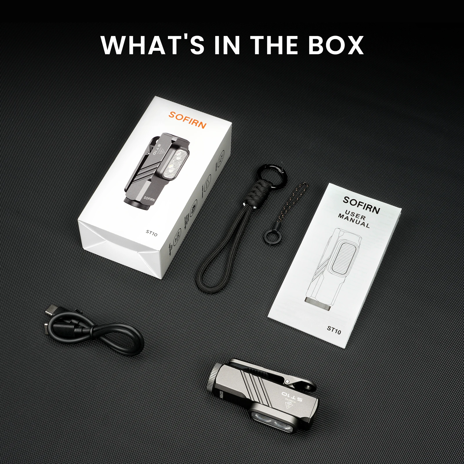 Многофункциональный фонарь SOFIRN EDC Light ST10 1000LM с USB-C зарядкой, аккумулятором 14500, красным светодиодом 660 нм, клипсой и двойным переключателем (art.: 3920daa5ca8ae) - 3920daa5ca8ae