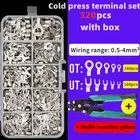 320 штук в штучной упаковке с обжимной инструмент, плоскогубцы, холодного отжима терминал, U-образный О-образный медный носик провода, разъем питания 0,5-4 мм квадратный