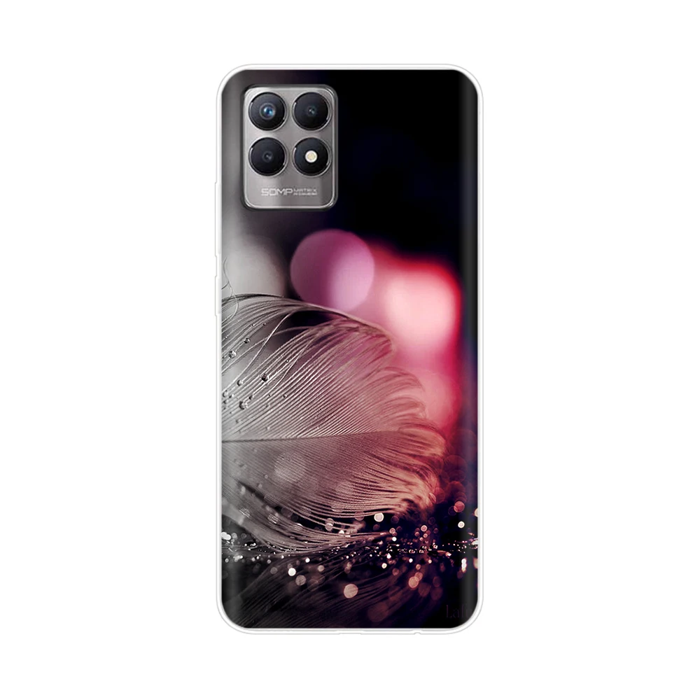 soft phone shell case for realme 8 soft tpu silicon back cover for realme 8i 8 pro realme8 full protective printing transparent free global shipping