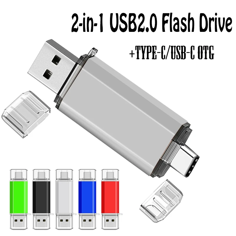 

OTG флеш-накопитель 2 в 1 USB 128, флеш-накопитель ГБ, 64 ГБ, USB-карта памяти, металлическая Флешка 32 Гб, Micro USB, черная ручка, креативная для мобильных компьютеров