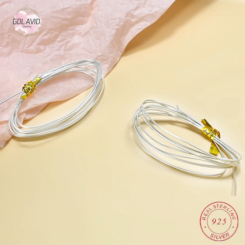 0.4-0.8mm 925 Sterling Silver Wire For Jewelry Making Metel Thread Silver Line For Necklace Bracelet Earring Making One Meter