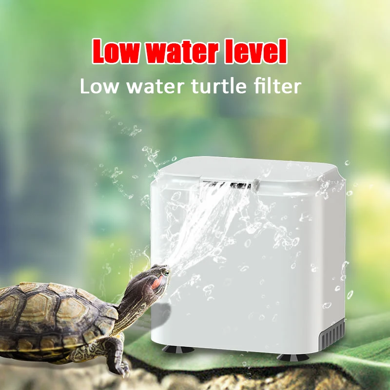 

1.5cm Low Water Level Filter Turtle Tank Aquarium Accessories Silent Filter Filtro Aquario 2W