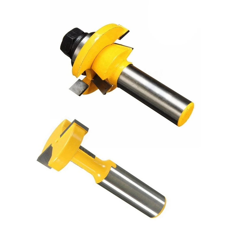 

3 Pcs Accessories: 1 Pcs 1/2 Inch Shank Router Bit T-Slot And T-Track Slotting Tenon Cutter Tool & 2Pcs Rail Router Bit 1/2 Inch