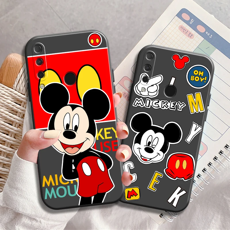

Чехол для телефона с изображением Диснея Микки и Минни для HUAWEI P30 P40 Lite Pro Plus, черный противоударный чехол из жидкого силикона