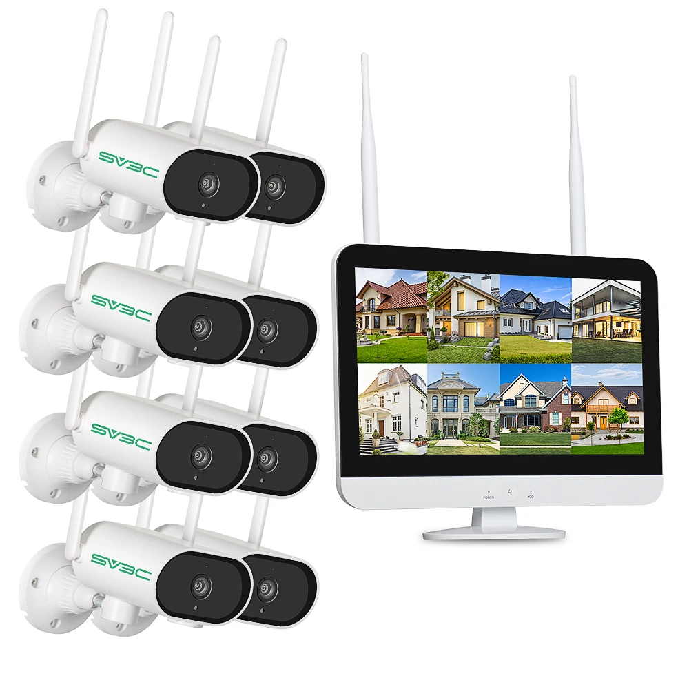 

HD 3MP 8 Channel H.265 Wireless NVR Kit 5MP LCD 8CH Home Video Surveillance CCTV Cameras System
