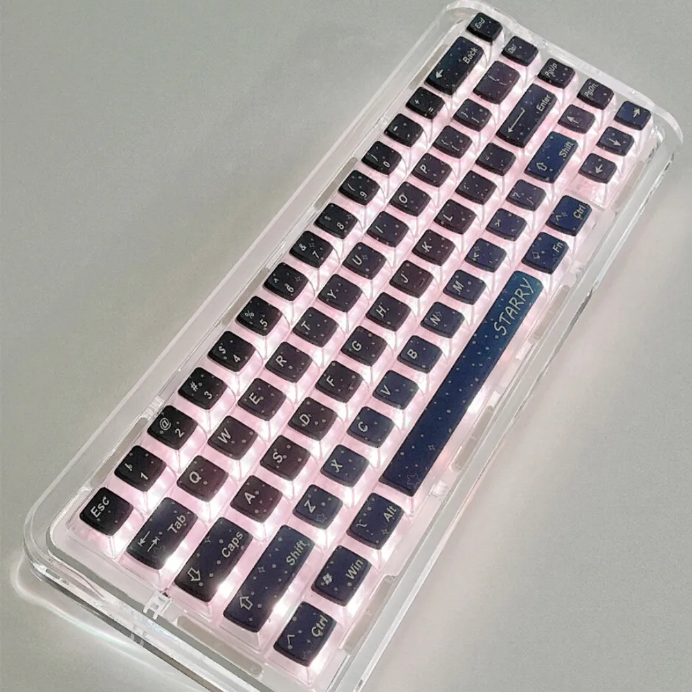 Клавиатура Starry Keycap Double Shot + сублимационная технология краски RGB подсветка похожий