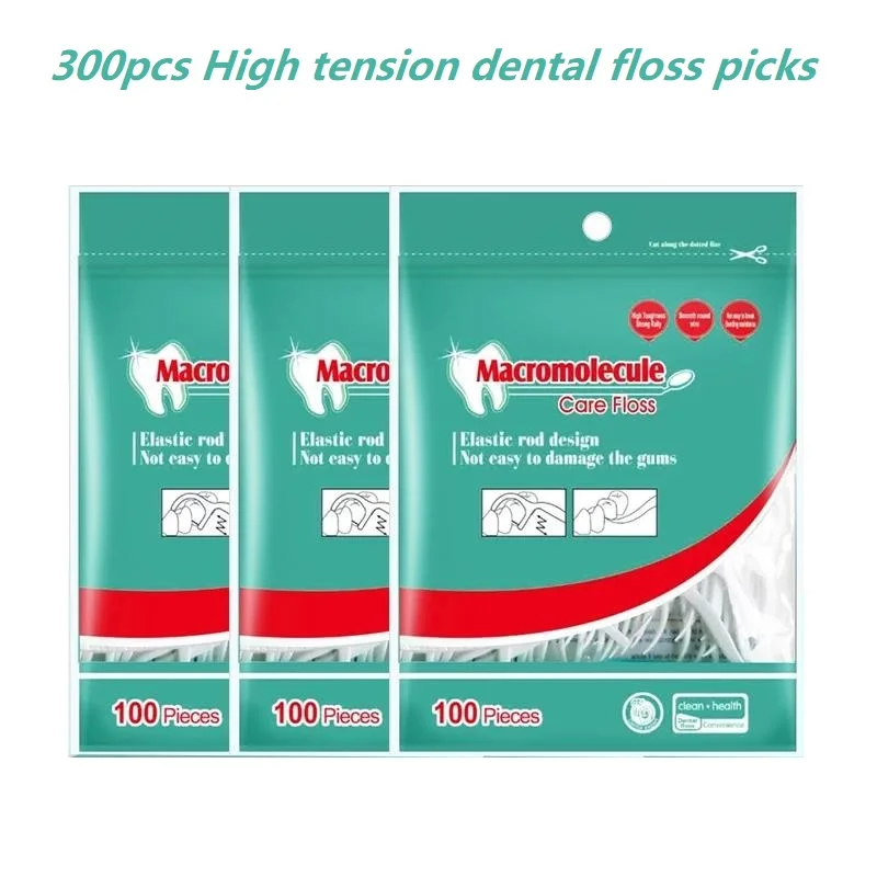 300Pcs Dental Floss Flosser Picks Toothpicks Teeth Stick Interdental Brush Tooth Cleaning Dental Floss Pick Oral Care Accessorie