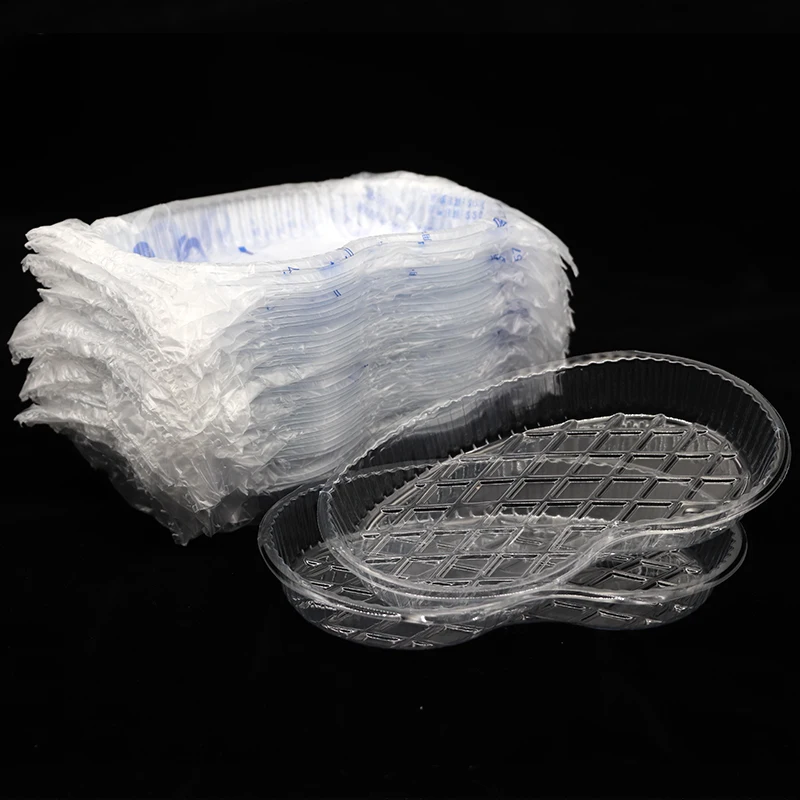 

10 шт. одноразовых медицинских сменных лотков изогнутый лоток в форме талии пластиковый стоматологический лоток прозрачная Стерильная коробка для смены лекарств