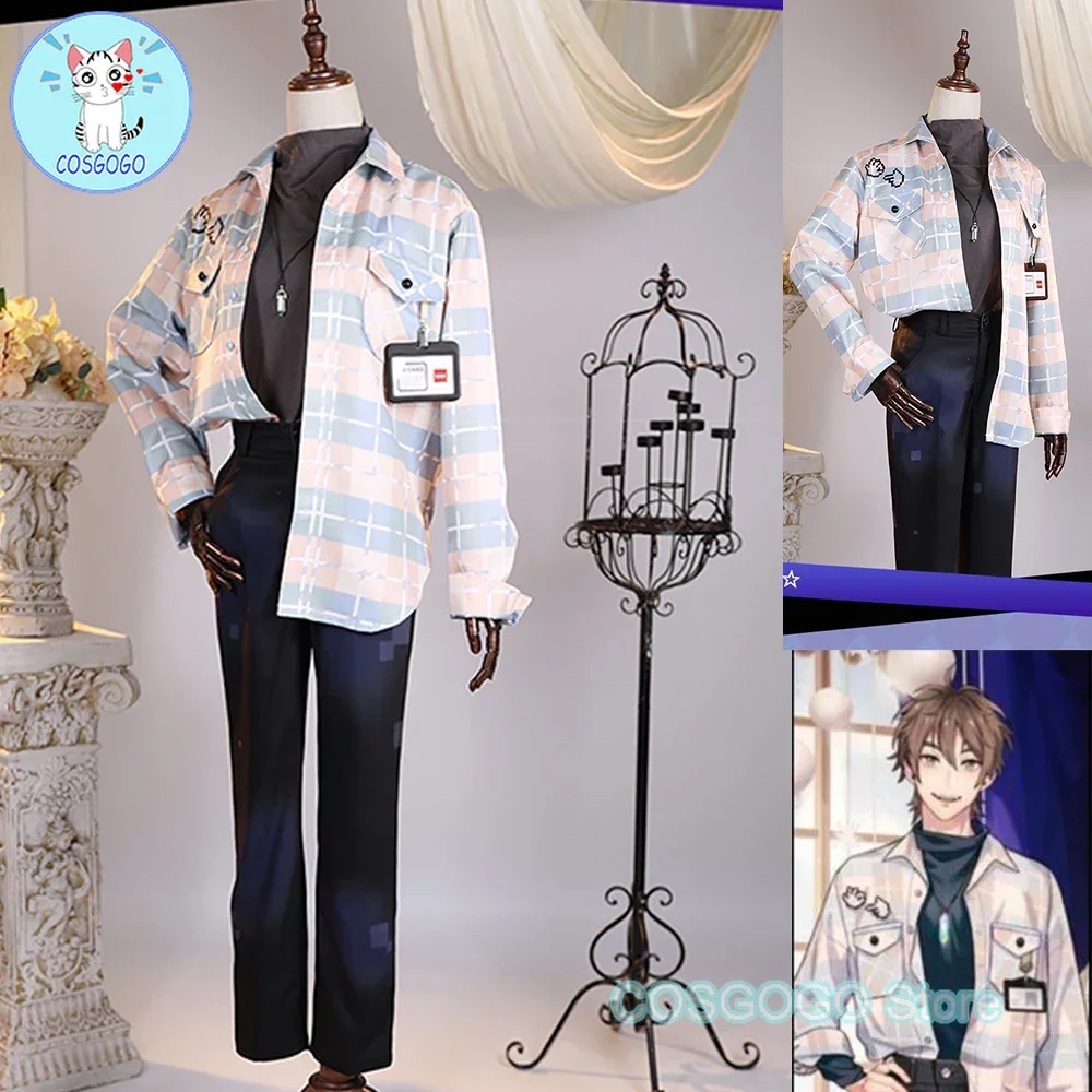 Костюм для косплея Game Nu: Carnival Eiden стильный мужской кожный модный наряд