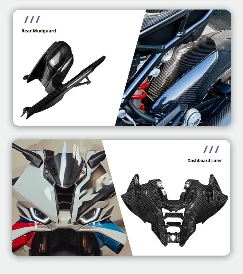Фото Для BMW S1000RR 2025: карбоновые боковые панели, воздухозаборники, передний обтекатель, аэродинамические элементы для мотоцикла №4