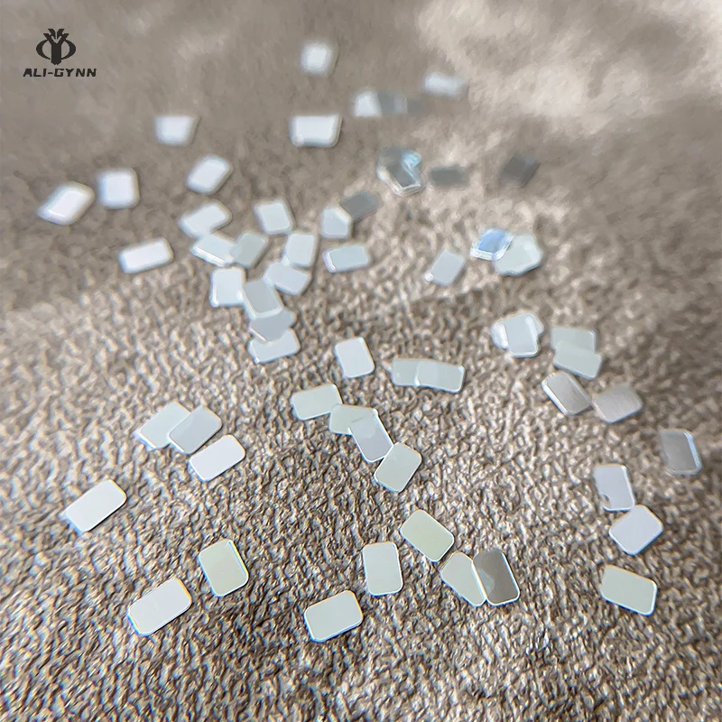 1 квадратная серебряная банка с блестками для ногтей ювелирные изделия