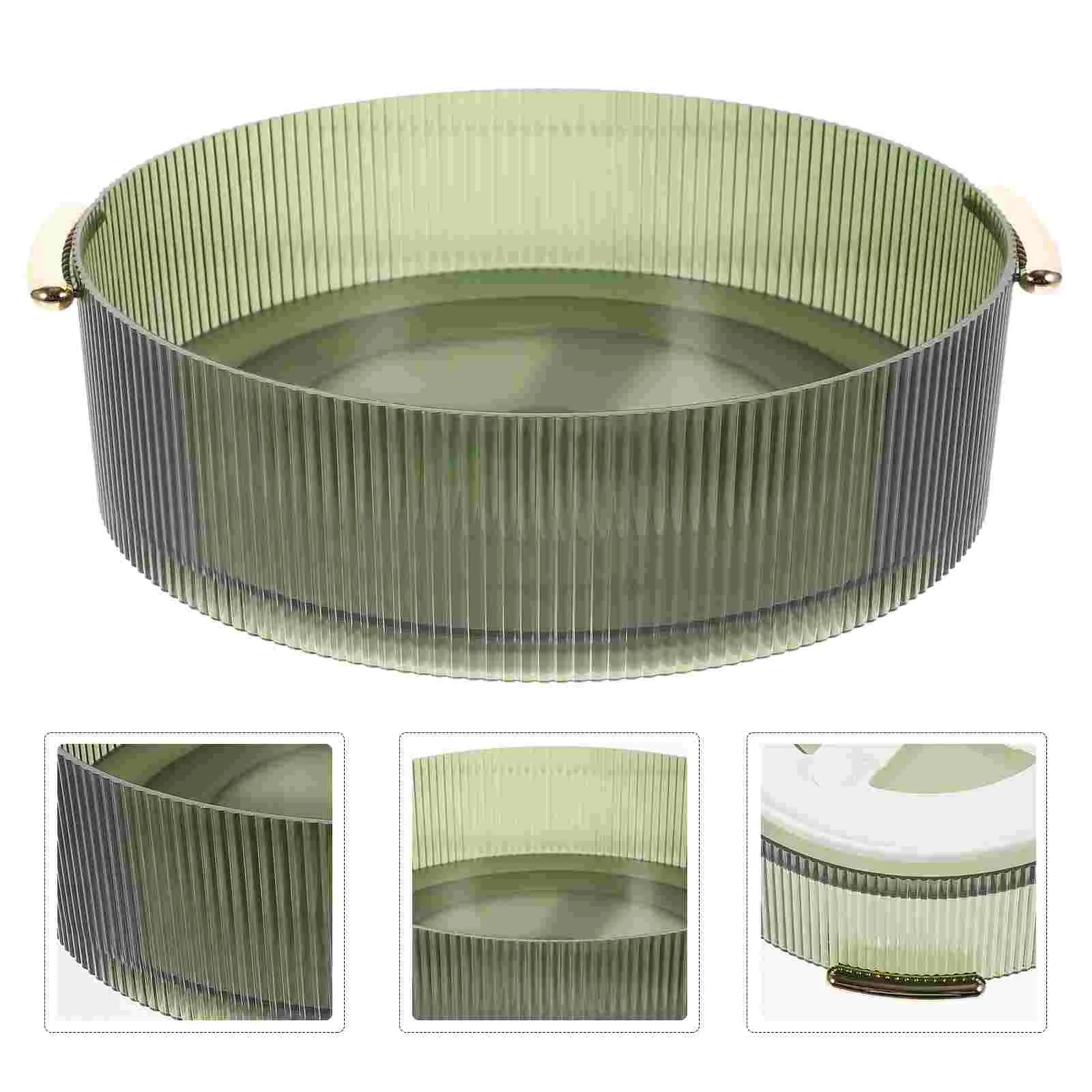 

Rotating Tray Organizer Turntable Makeup Rack Kitchen Holder Cabinet Storage Container Seasoninground Bottlepantryrotatable Skid