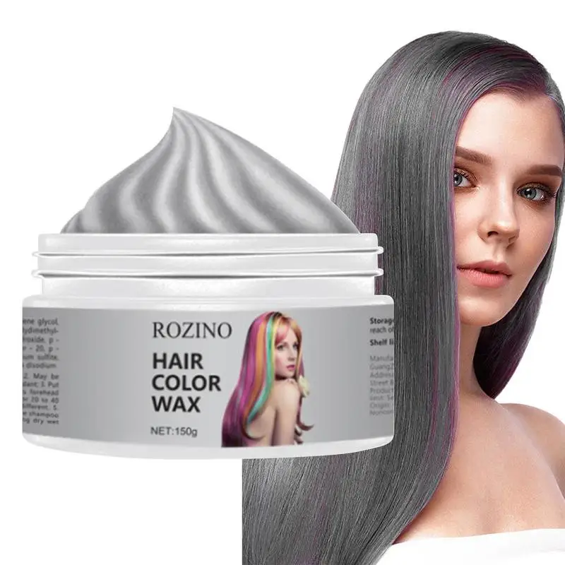 Silver Gray Hair Color Wax Red Purple Grey Brown Black White Natural Instant Hair Color Cream Hair Coloring Wax Mud