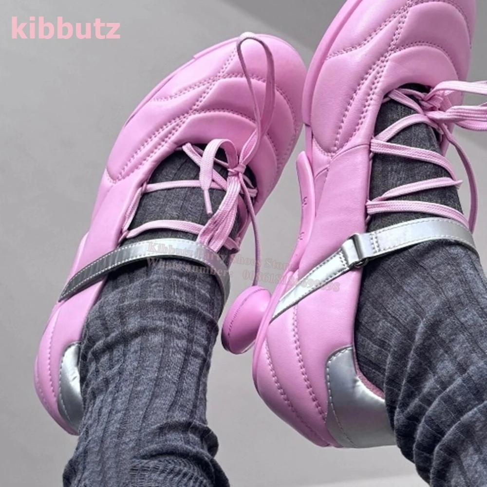 Кроссовки женские на шнуровке натуральная кожа туфли-лодочки необычном каблуке