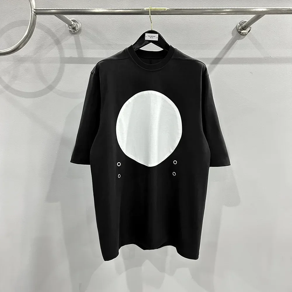 Фото TIFICY High Street темно-черные хлопковые топы Tshrits мужские свободные круглые короткие черно-белые футболки с короткими рукавами и короткими рукавами №1