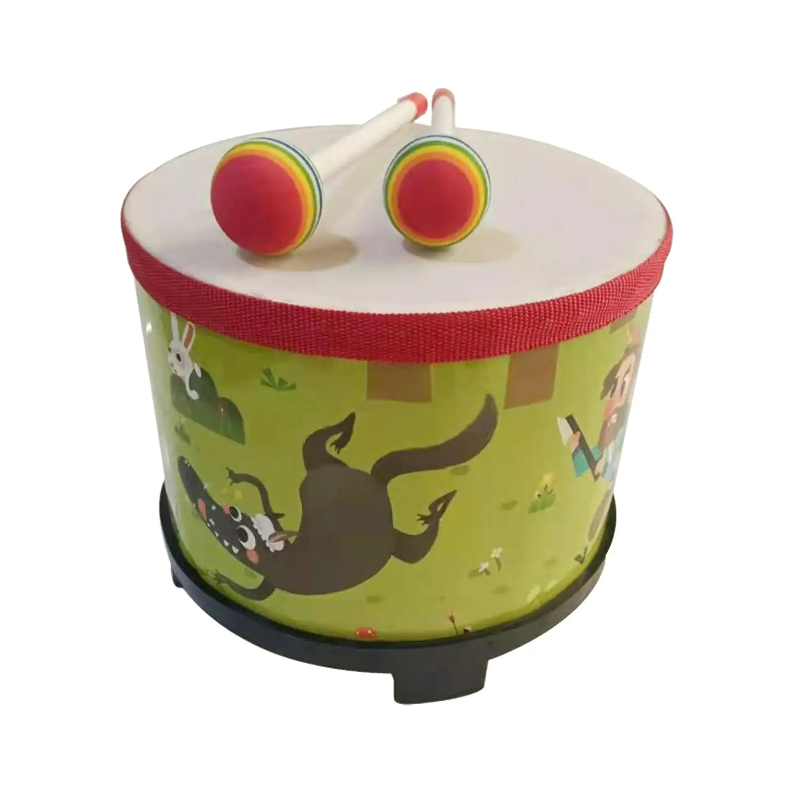 

Напольный барабан для детей, наземный барабан, Игрушки для раннего развития с 2 маллетами, Музыкальный барабан Монтессори для малышей