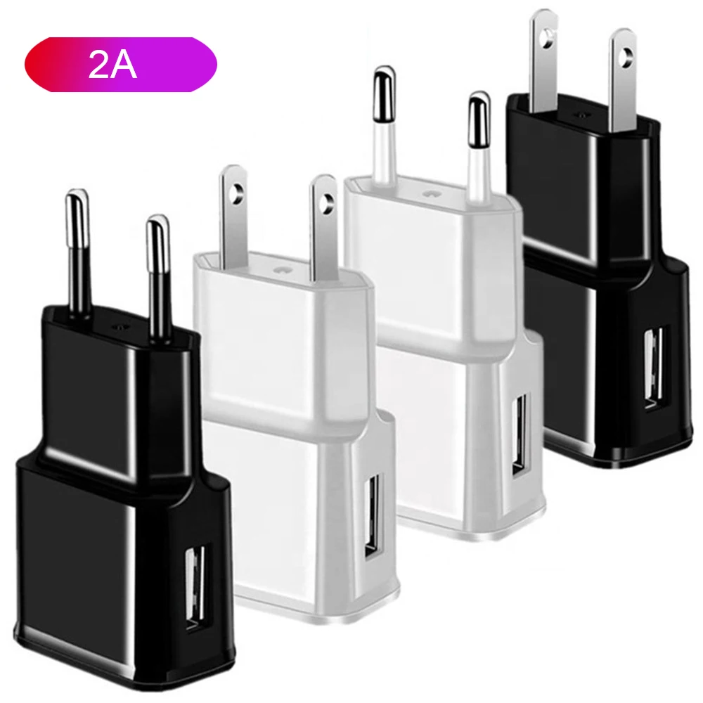 

USB EU US Plug 2A Power Adapter for Xiaomi Iphone Mobile Phone Charging Charger Travel for Ipad Universal Wall USB Charger