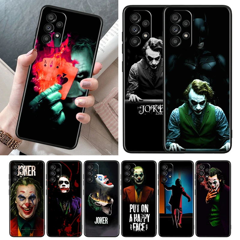 

DC Hot Art Joker Movie Soft Black Phone Case For Samsung A73 A72 A71 A53 A52 A51 A42 A33 A32 A23 A22 A21S A13 A04 A03 5G Cover