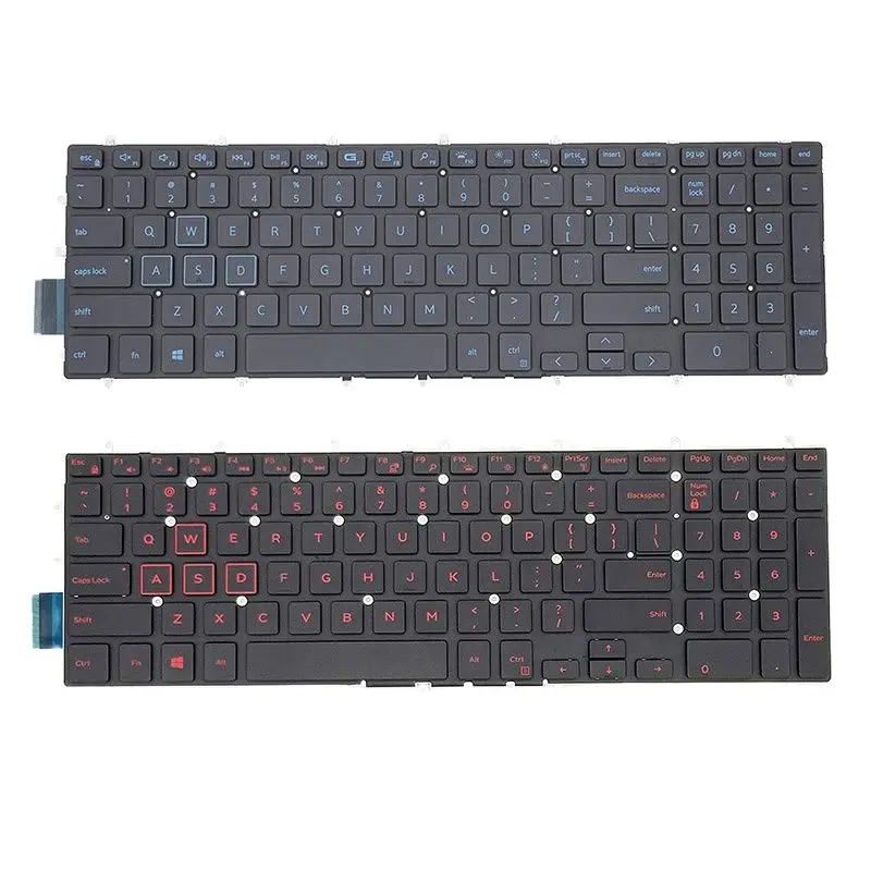 

Совершенно новая Стандартная клавиатура для ноутбука Dell Inspiron G3 15 3579 3779 G5 15 5587 G7 15 7588 синяя/красная клавиатура с подсветкой