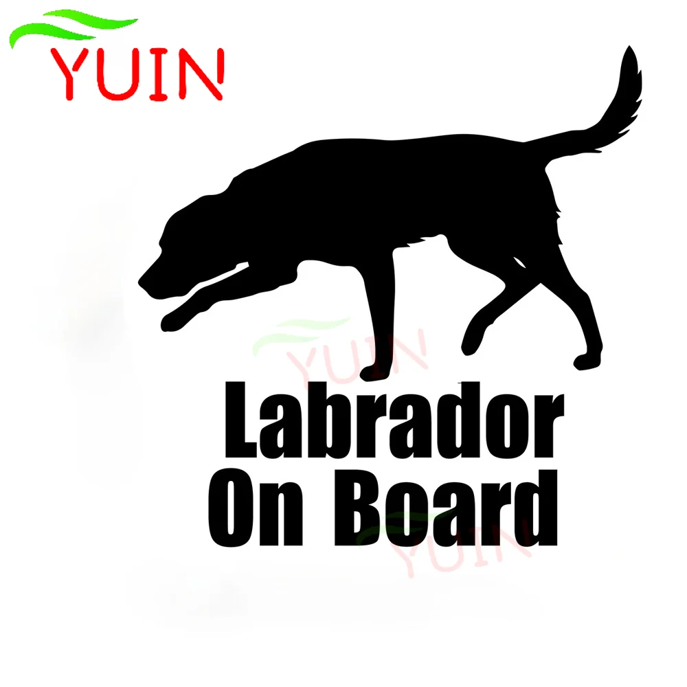 

LABRADOR ON BOARD Animal Car Sticker Warning Fashion Personalized Window Decorative Accessories Waterproof High Quality Decal