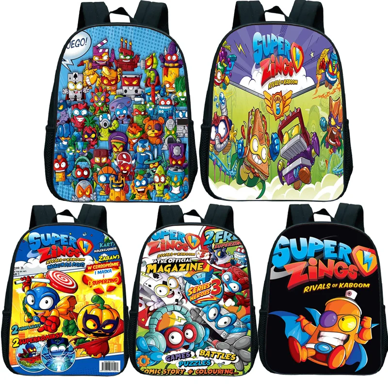 

Cartoon Super Things Kindergarten Backpack Toddler School Plecak Kids Preschool Satchel Superzings Kindergarten Book Rucksack