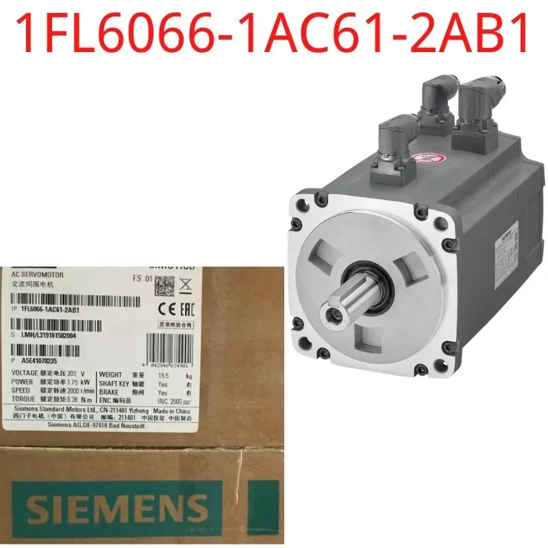 

1FL6066-1AC61-2AB1 Brand New SIMOTICS S-1FL6-1FL6 Operating voltage 400 V 3AC PN=1.75 kW; NN=2000 rpm M0=11 Nm; MN=8.36 Nm