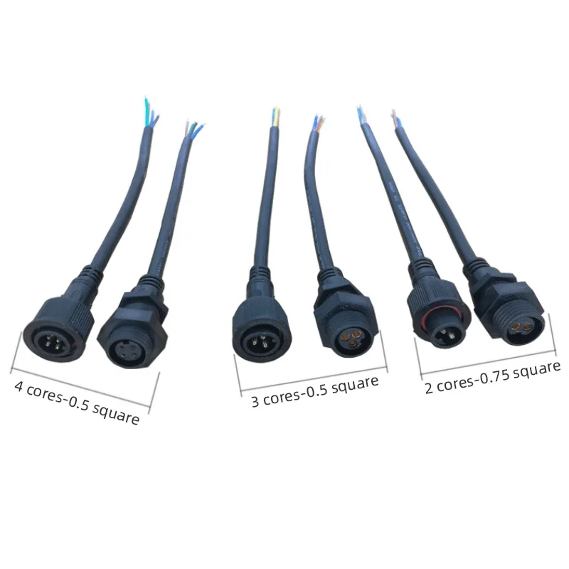 IP68 2/3/4/5-контактные стыковочные разъемы для монтажа на панели мужской и женский