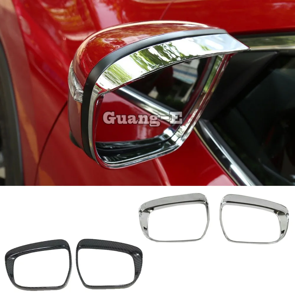 

For Nissan X-Trail XTrail T32/Rogue 2017 2018 2019 2020 Car Rearview Side Glass Mirror Trim Frame Rain Shield Sun Visor Eyebrow