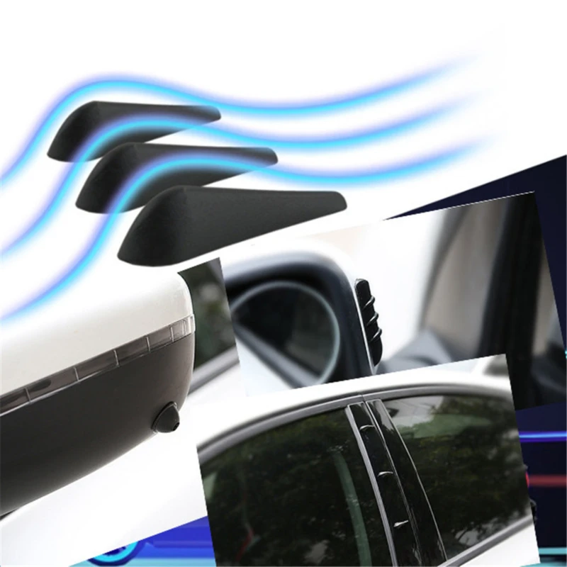 

10pcs/set Car Body Deflector Spoiler Sticker Wind Noise Reduction Rectifying Styling Mouldings Fairing Strips Auto Accessories