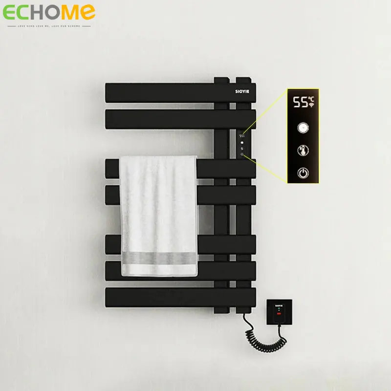 

Электрическая вешалка для полотенец с подогревом из алюминиевого сплава, умная вешалка для полотенец с постоянной температурой, сушилка для полотенец, аксессуары для ванной комнаты